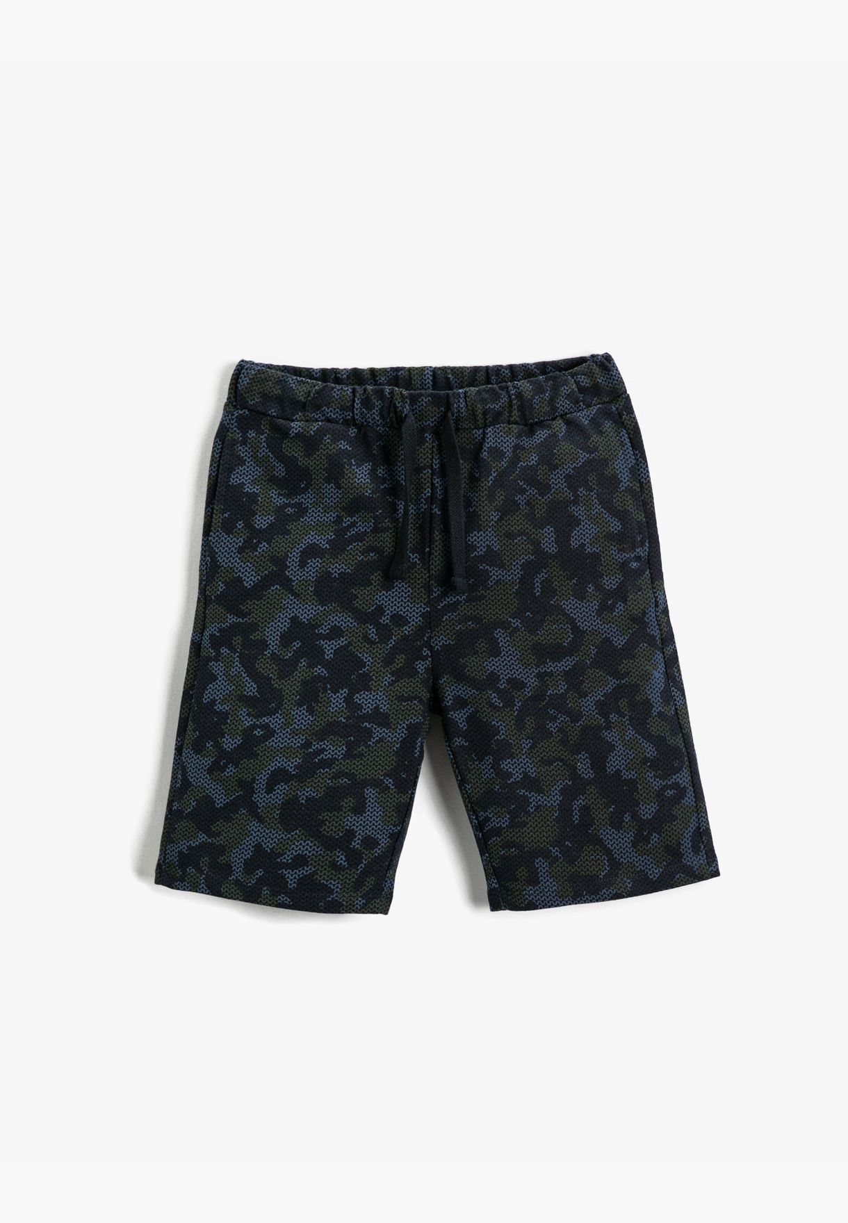 Camouflage Patterned Shorts Cotton
