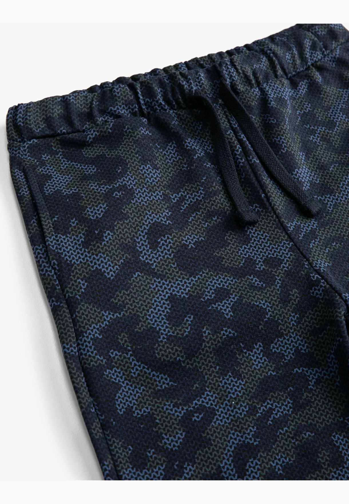Camouflage Patterned Shorts Cotton
