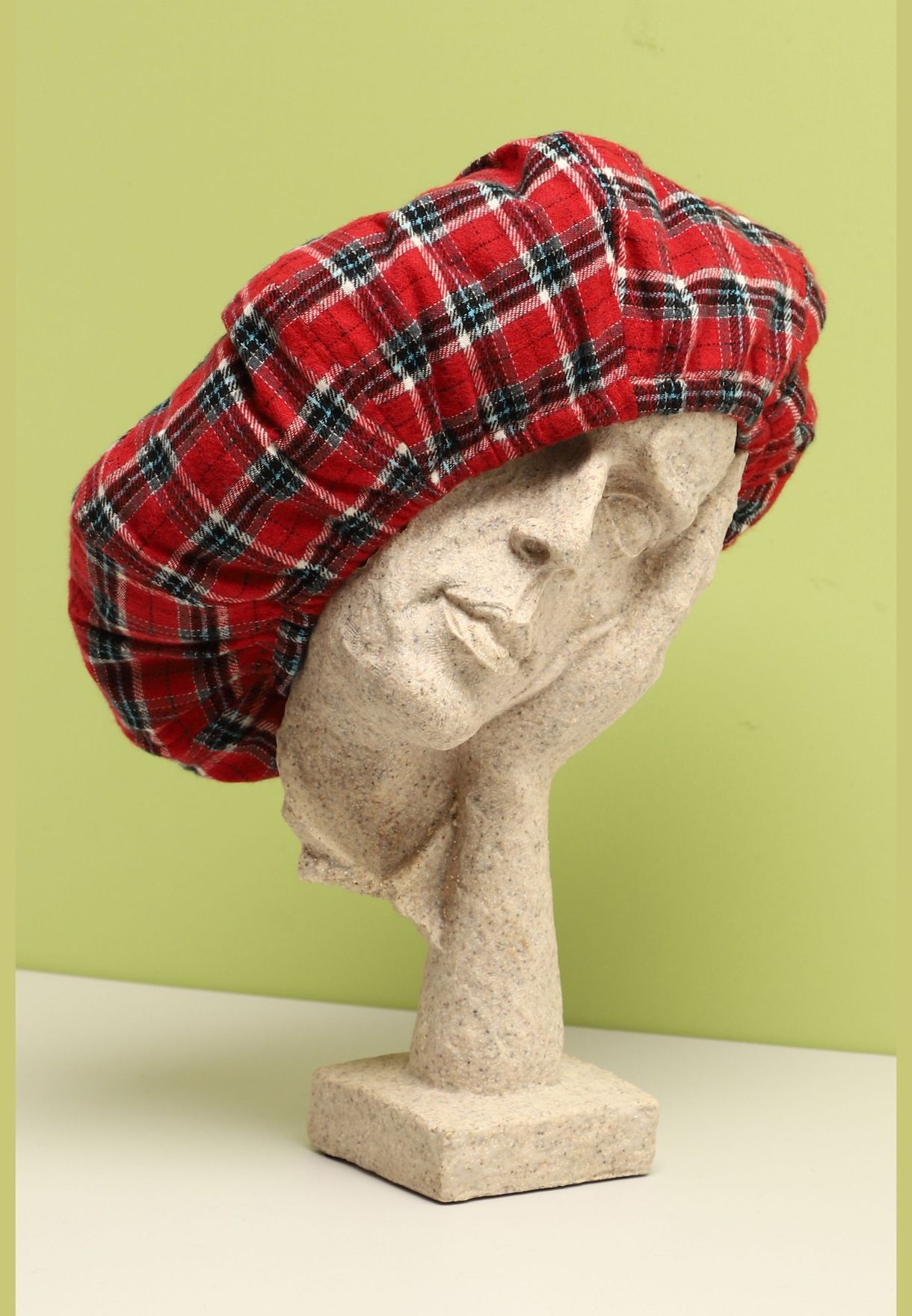 قبعة بيكر بوي كاجوال بطبعة مربعات للنساء