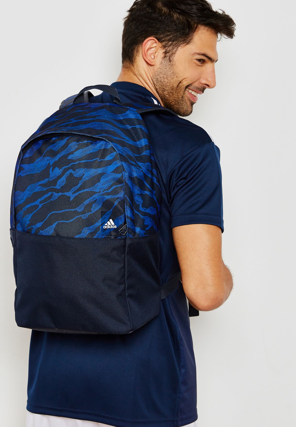 adidas navy Classic Graphic Backpack 