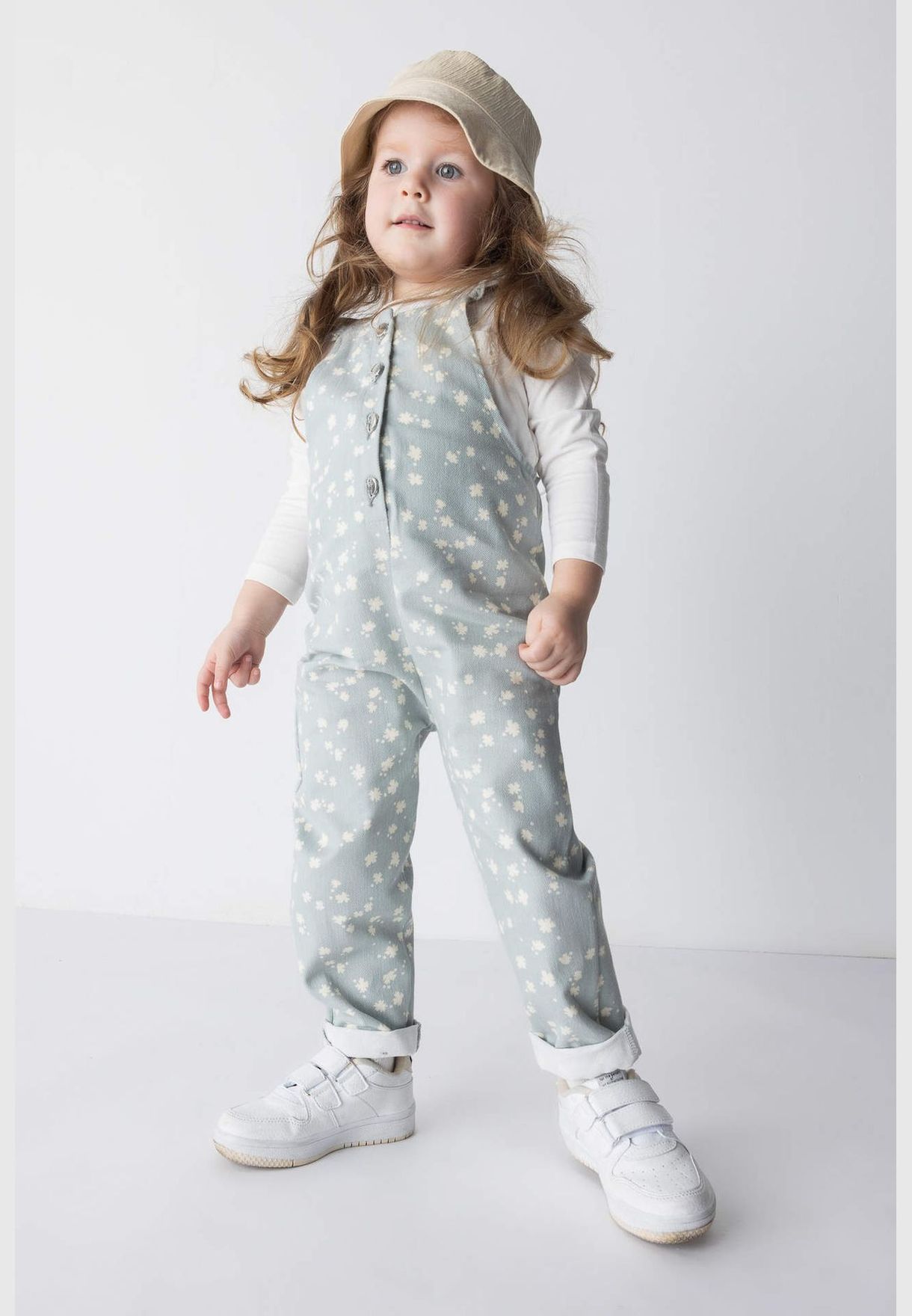 BabyGirl Collarless Strappy Overalls