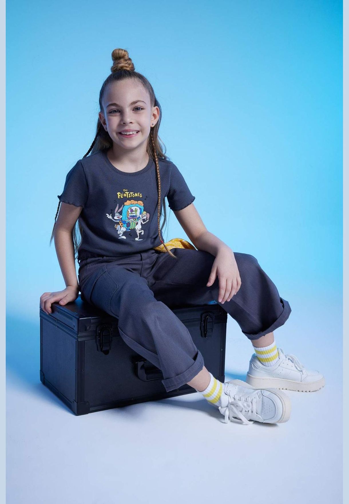 Girl Warner Bros. Licenced Slım Fıt Knitted Short Sleeve Body