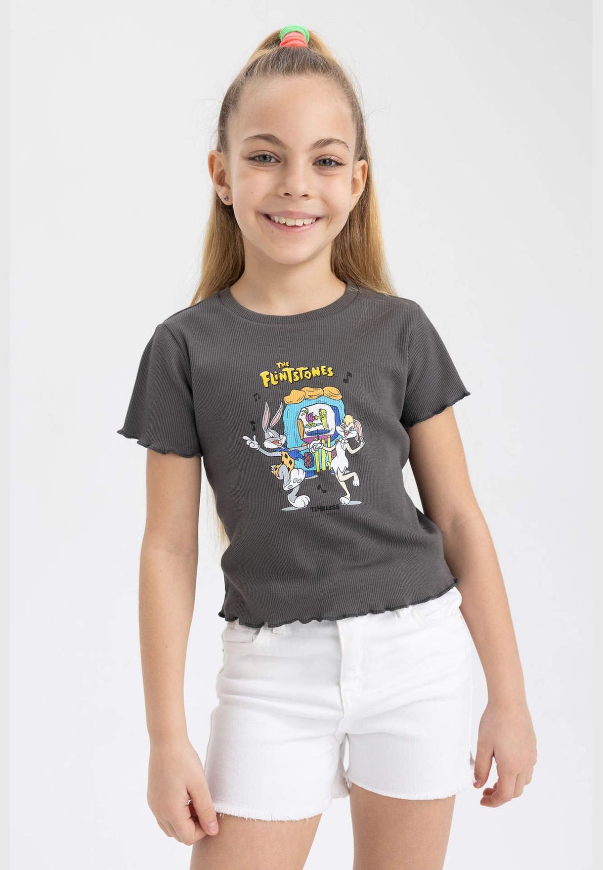 Girl Warner Bros. Licenced Slım Fıt Knitted Short Sleeve Body