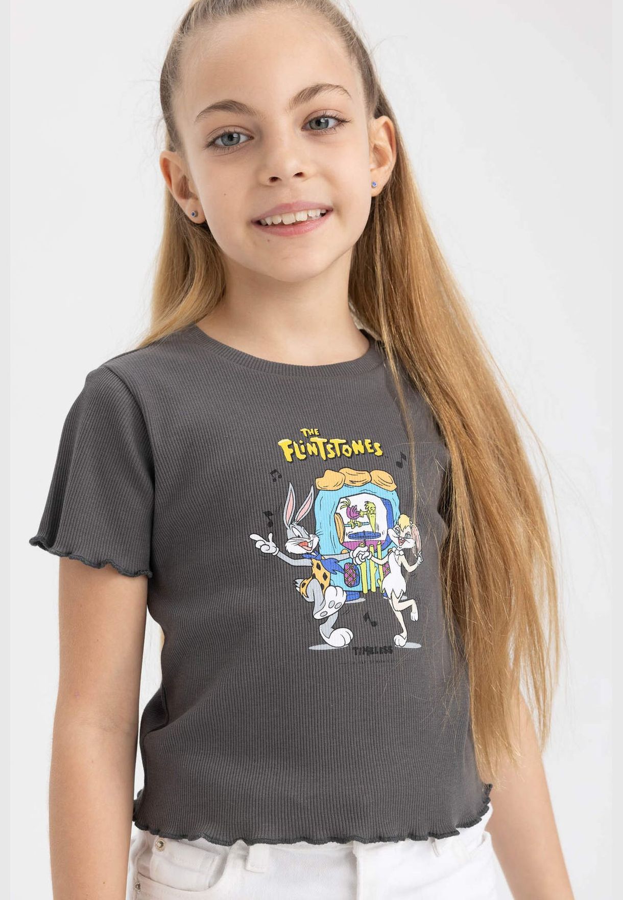 Girl Warner Bros. Licenced Slım Fıt Knitted Short Sleeve Body
