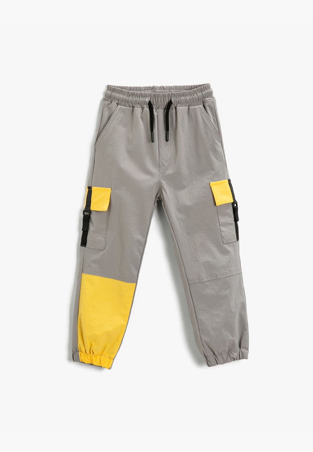 Color Block Cargo Pocket Jogger Trousers