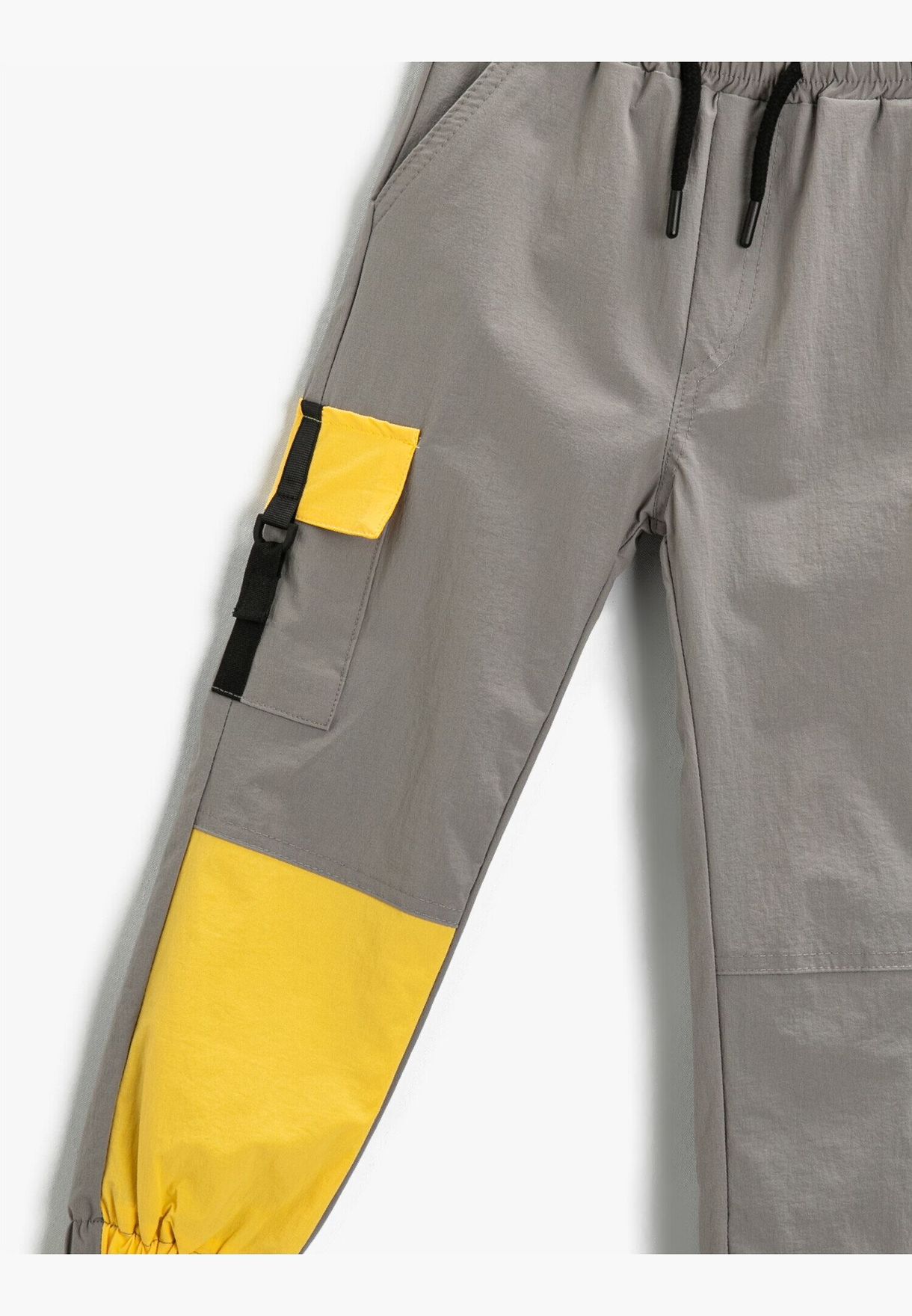 Color Block Cargo Pocket Jogger Trousers