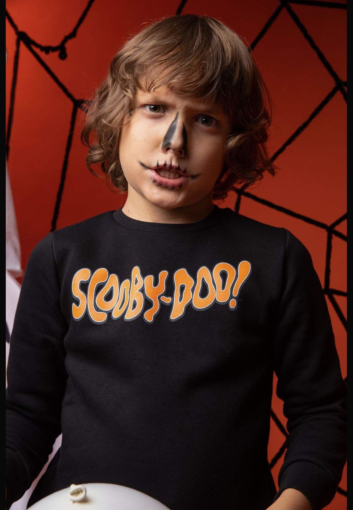 Boy Scooby Doo Licenced Regular Fit Crew Neck Long Sleeve Knitted Sweat Shirt