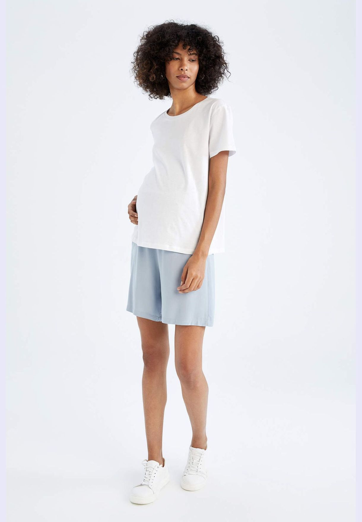 Elasticated Waist Maternity Bermuda Shorts