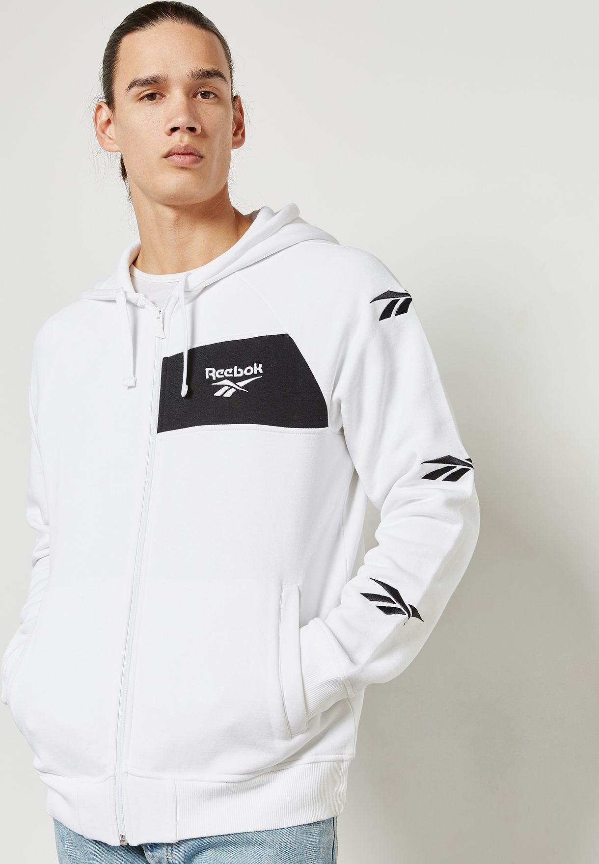 reebok classic hoodie white