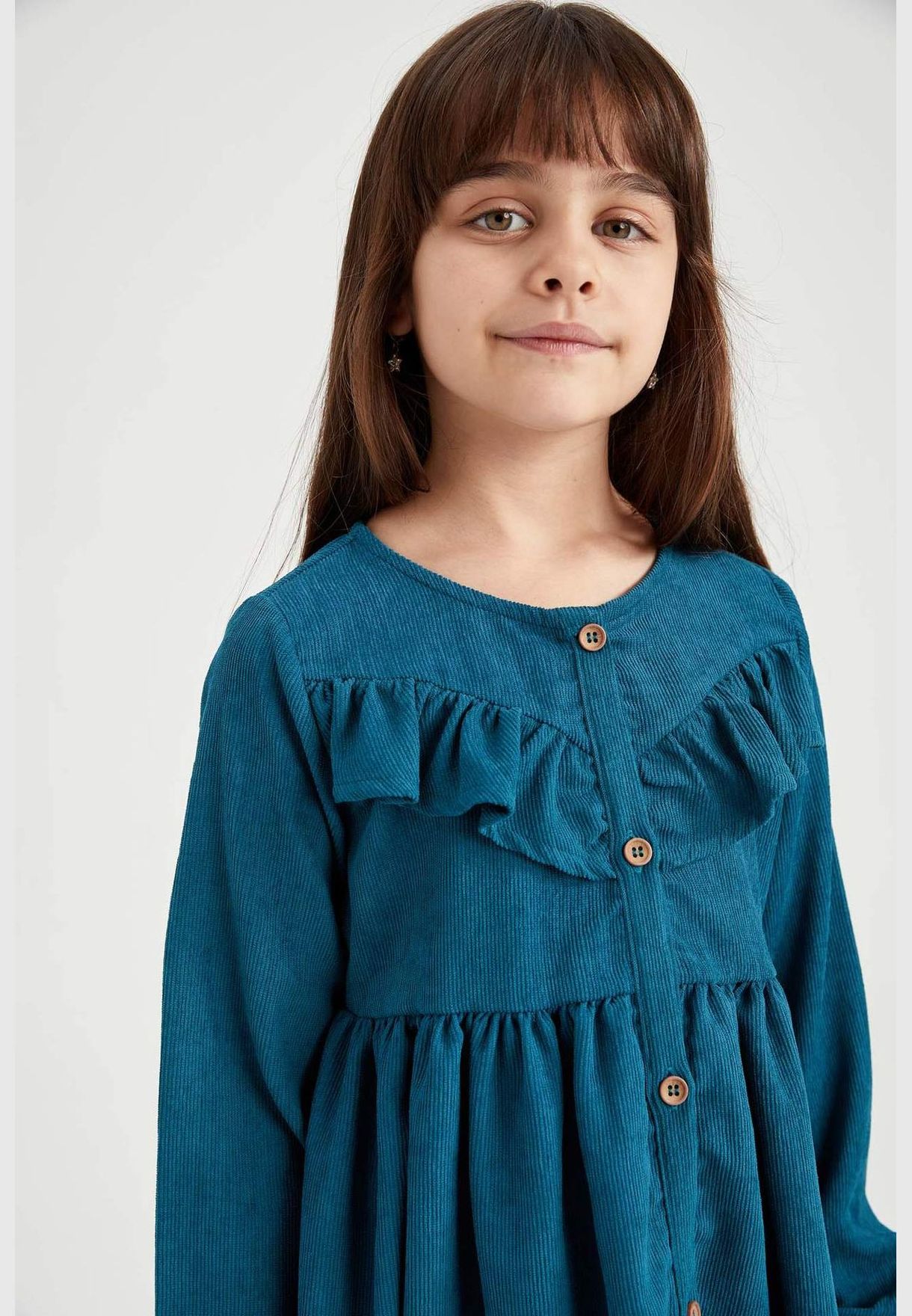 Girl Long Sleeve Woven Dress