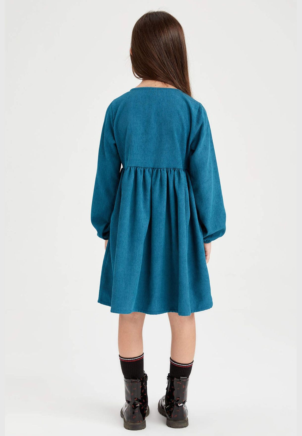 Girl Long Sleeve Woven Dress
