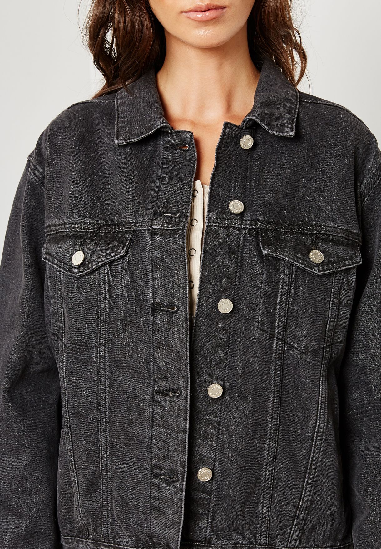Buy > grey jean jacket womens > in stock