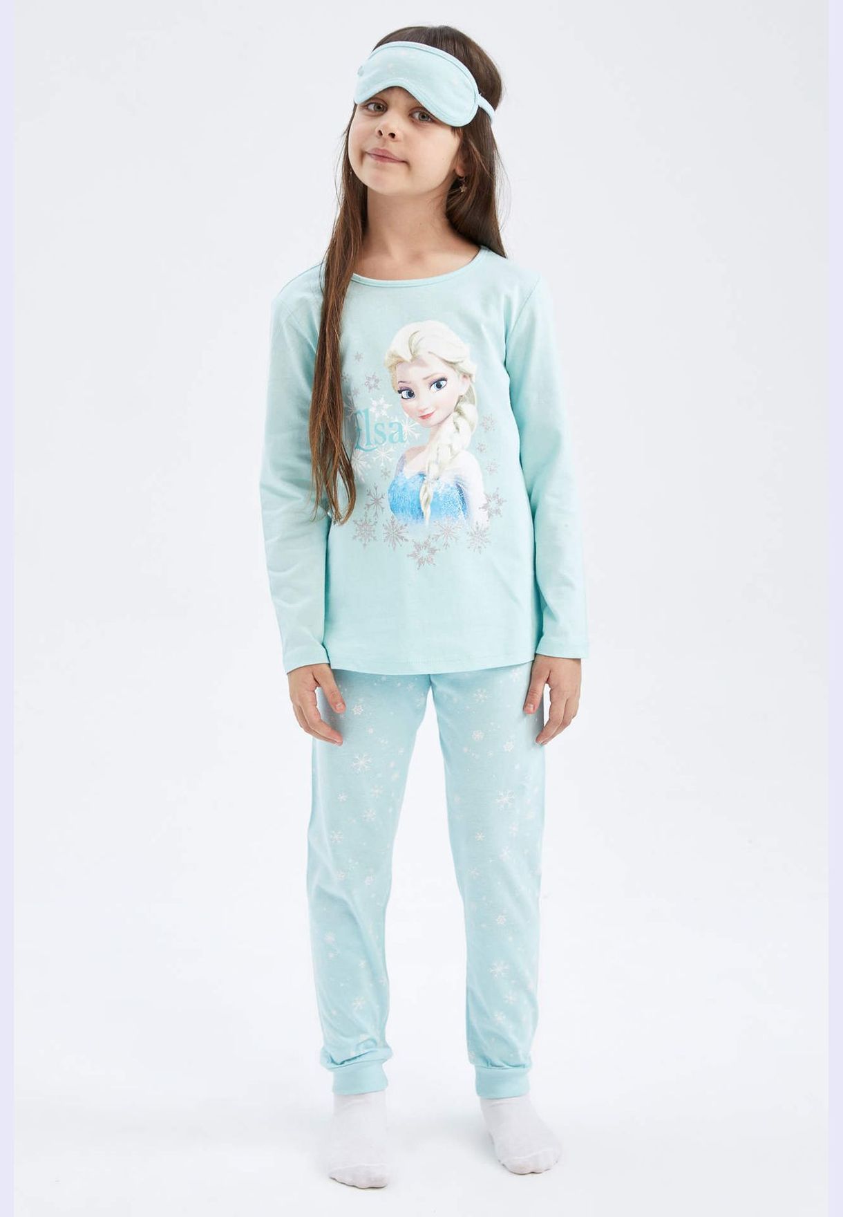 2 Pack Girl Frozen Licenced Long Sleeve Knitted Pyjamas