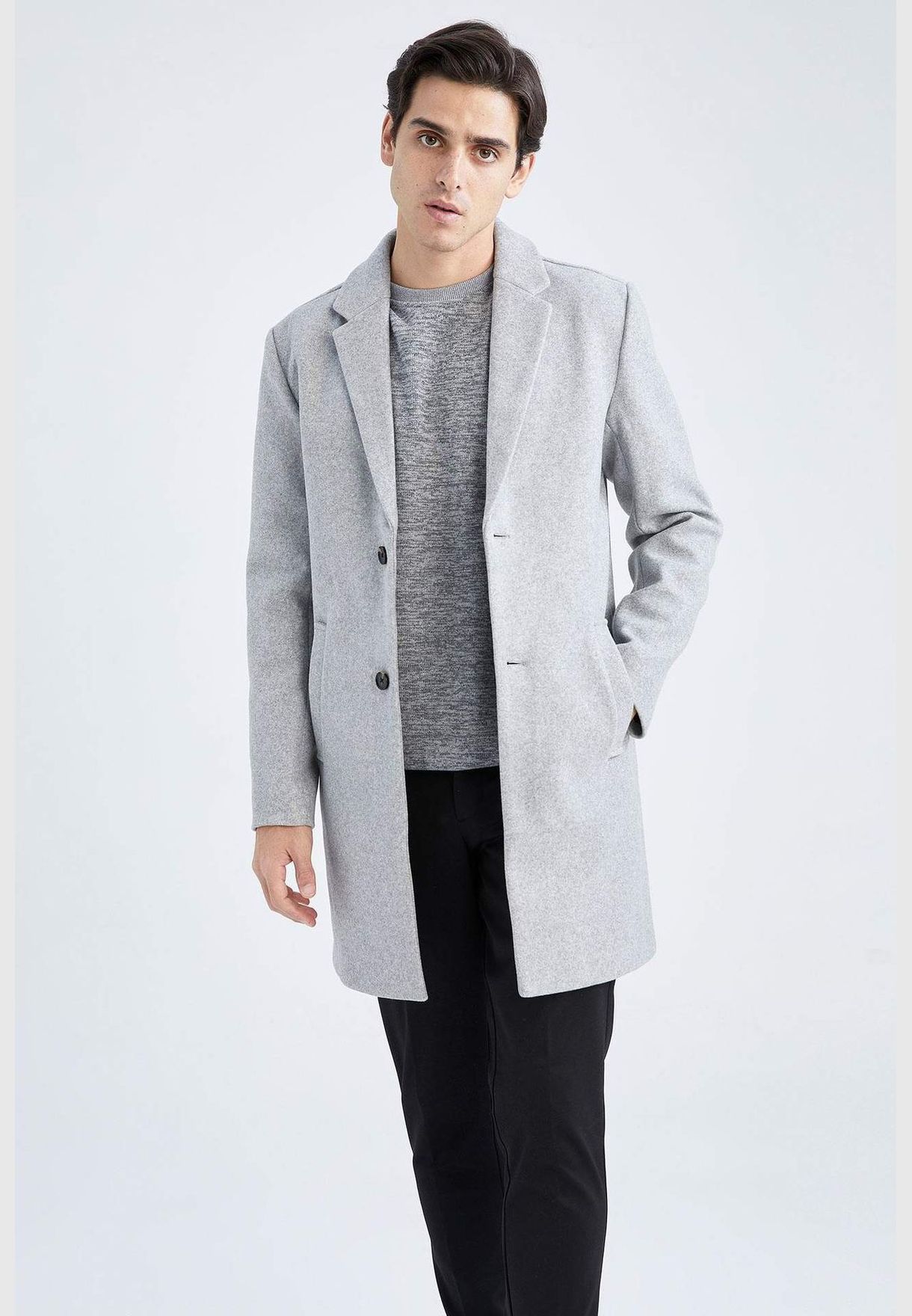 Man Blazer Collar Coat