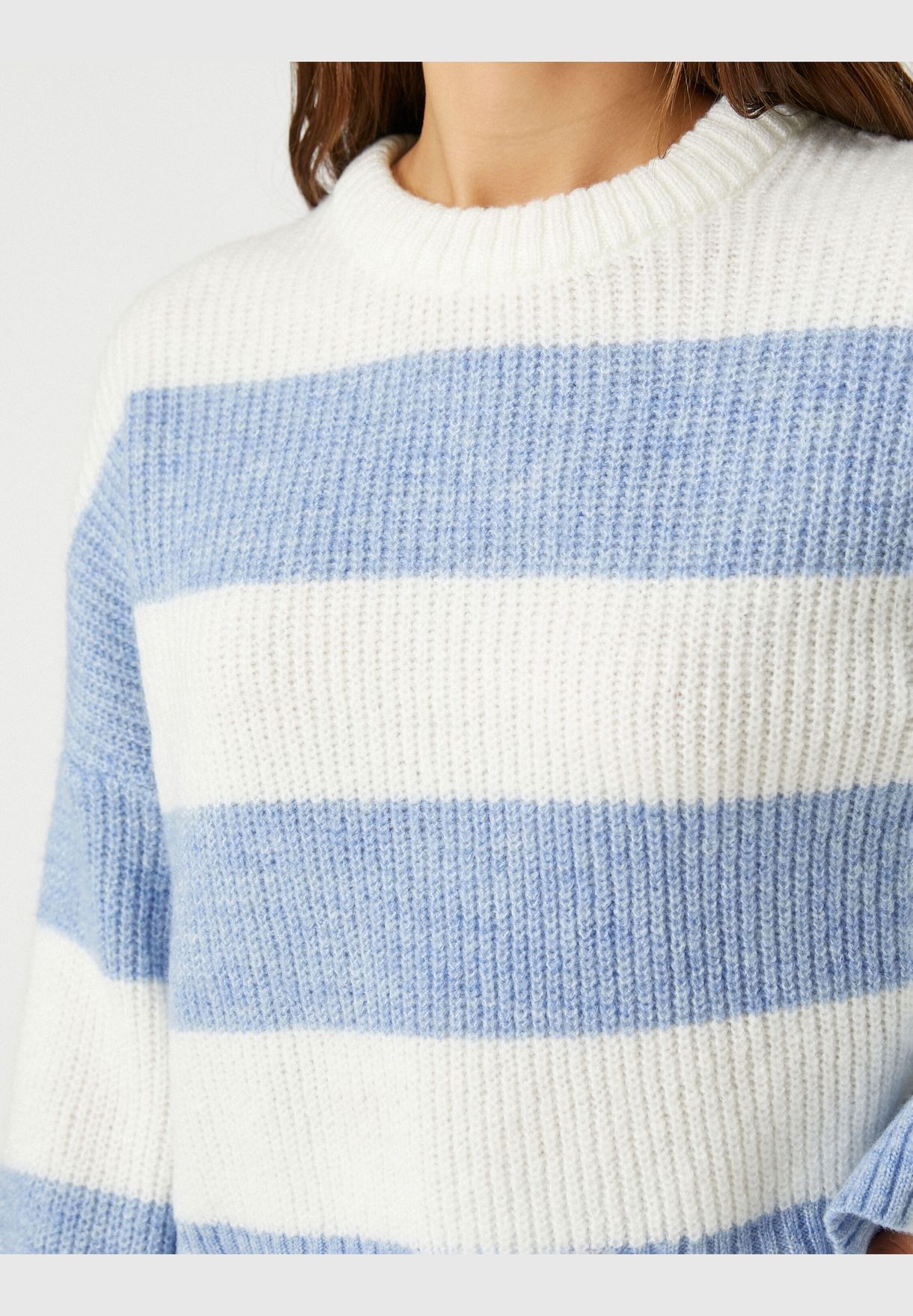 V Neck Knitted Sweater Long Sleeve
