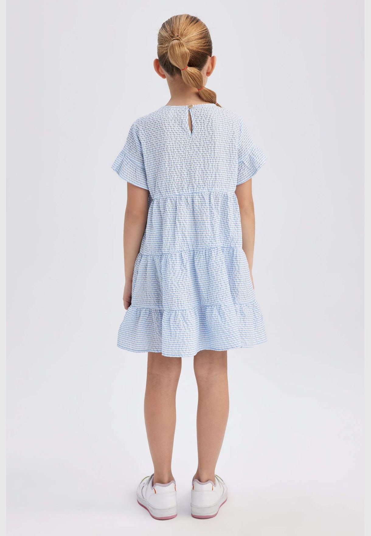 Girl Short Sleeve Woven Dress