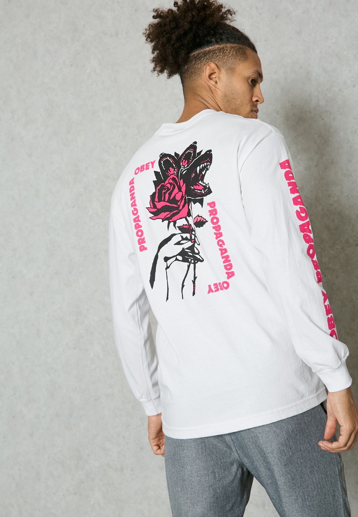 rose print sweatshirt