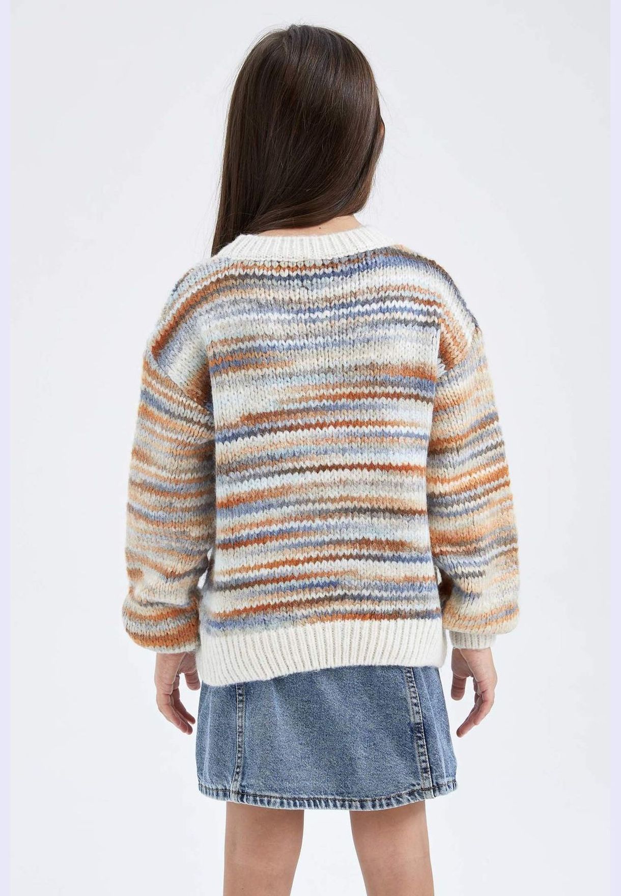 Girl Crew Neck Long Sleeve Tricot Pullover