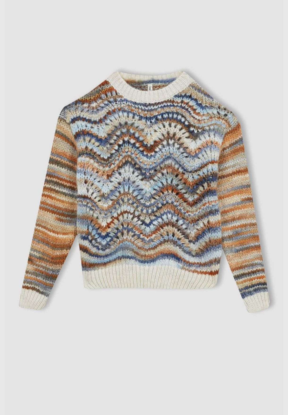 Girl Crew Neck Long Sleeve Tricot Pullover