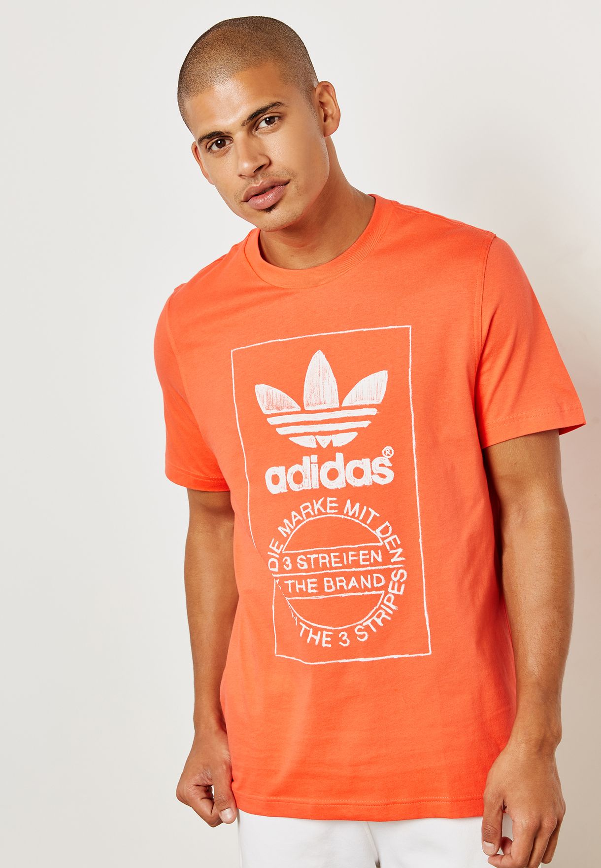 Buy adidas Originals orange Hand Drawn T2 T-Shirt for Men in MENA,  Worldwide | DH4813