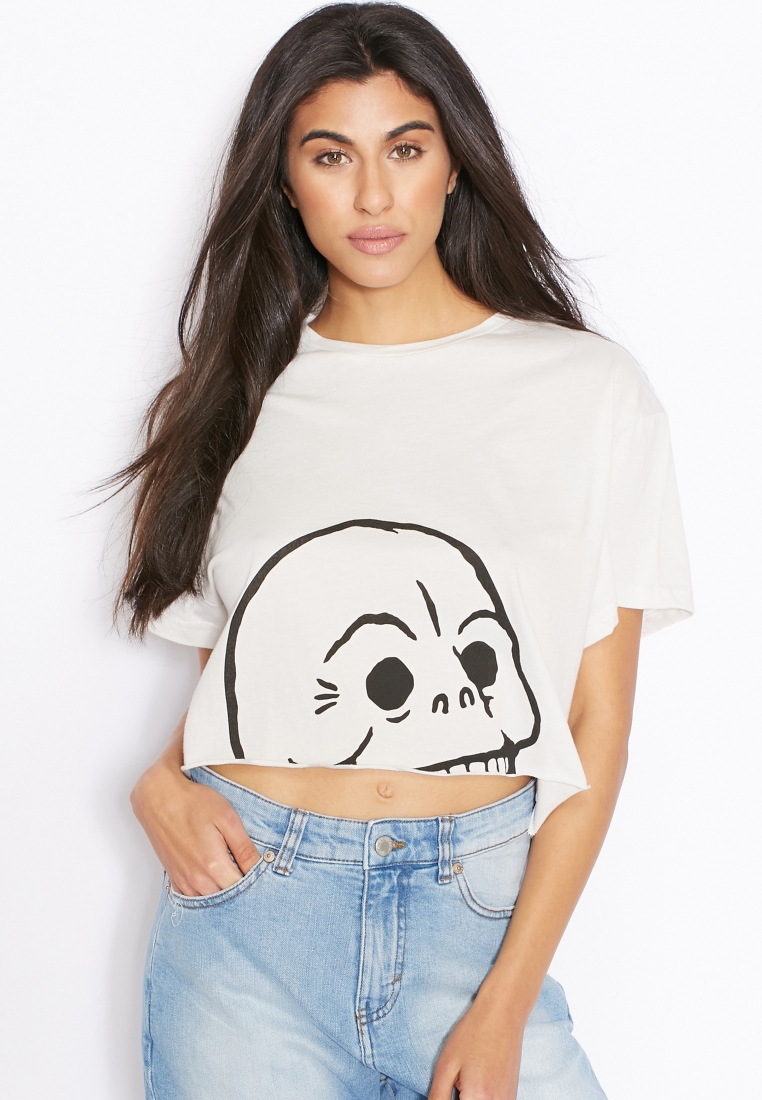 Buy Cheap Monday white Skull T-Shirt for Women in Worldwide