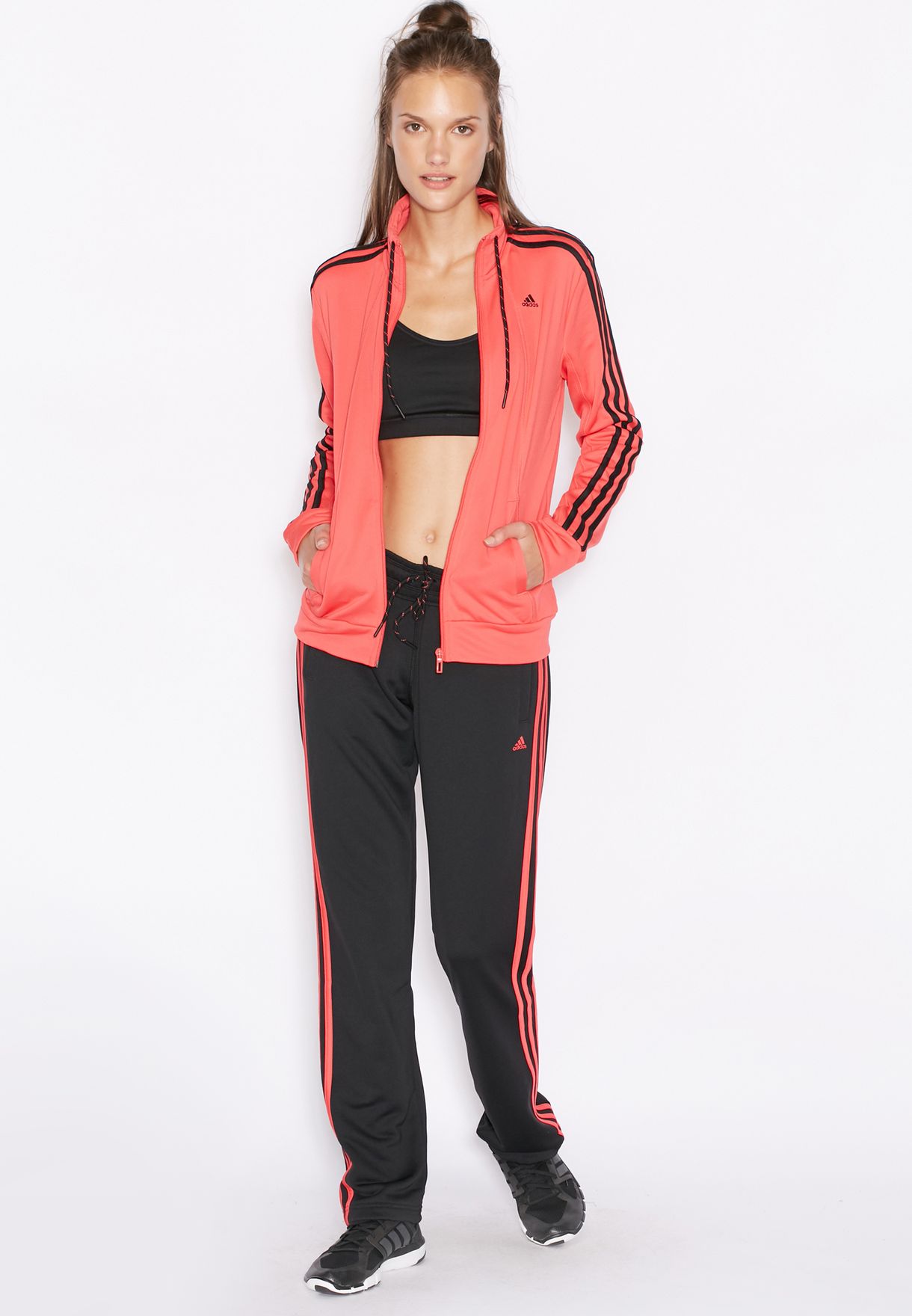 adidas 3 stripe essential tracksuit