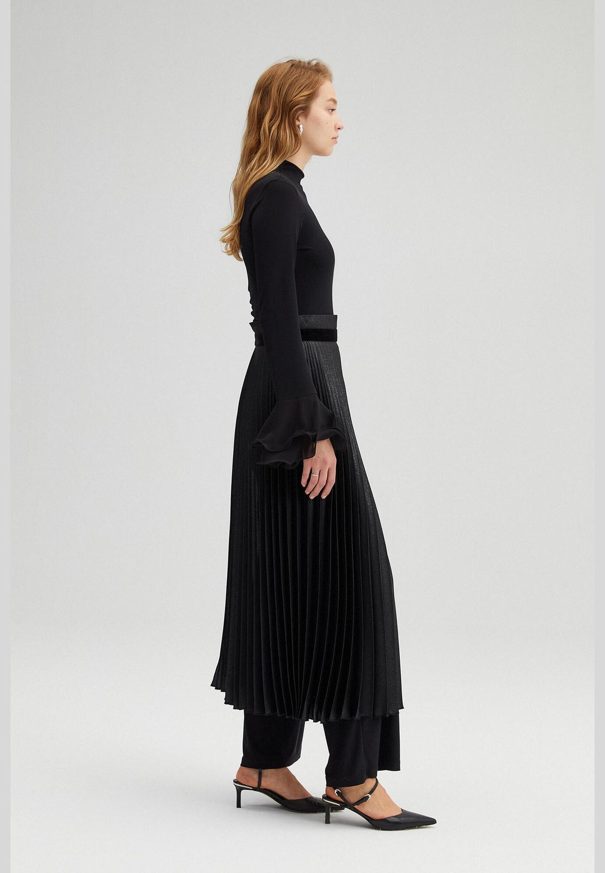 Buy Touché black PLEATED FAKE SKIRT for Women in MENA, Worldwide