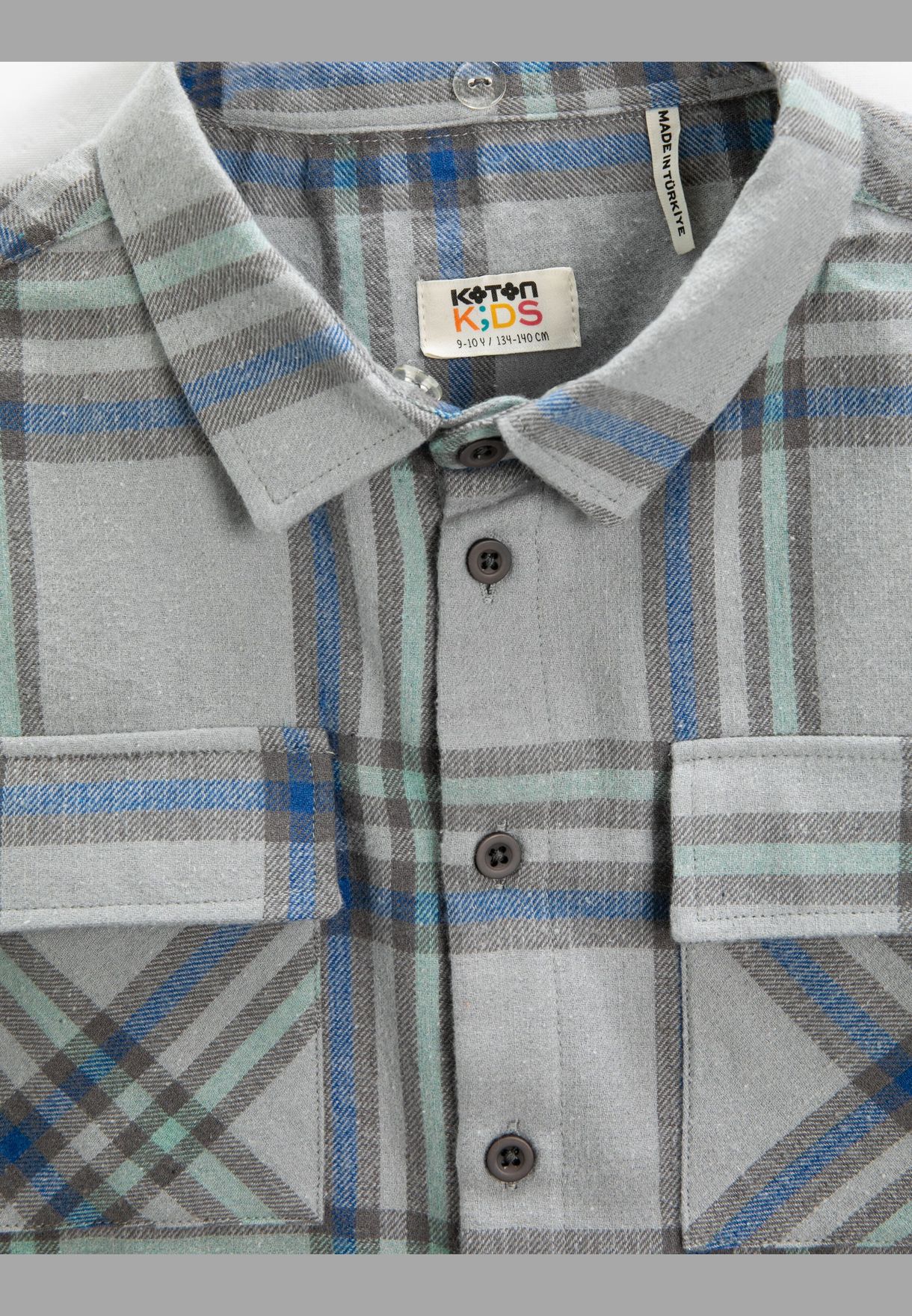 Hooded Plaid Shirt Double Flap Pocket Soft Touch