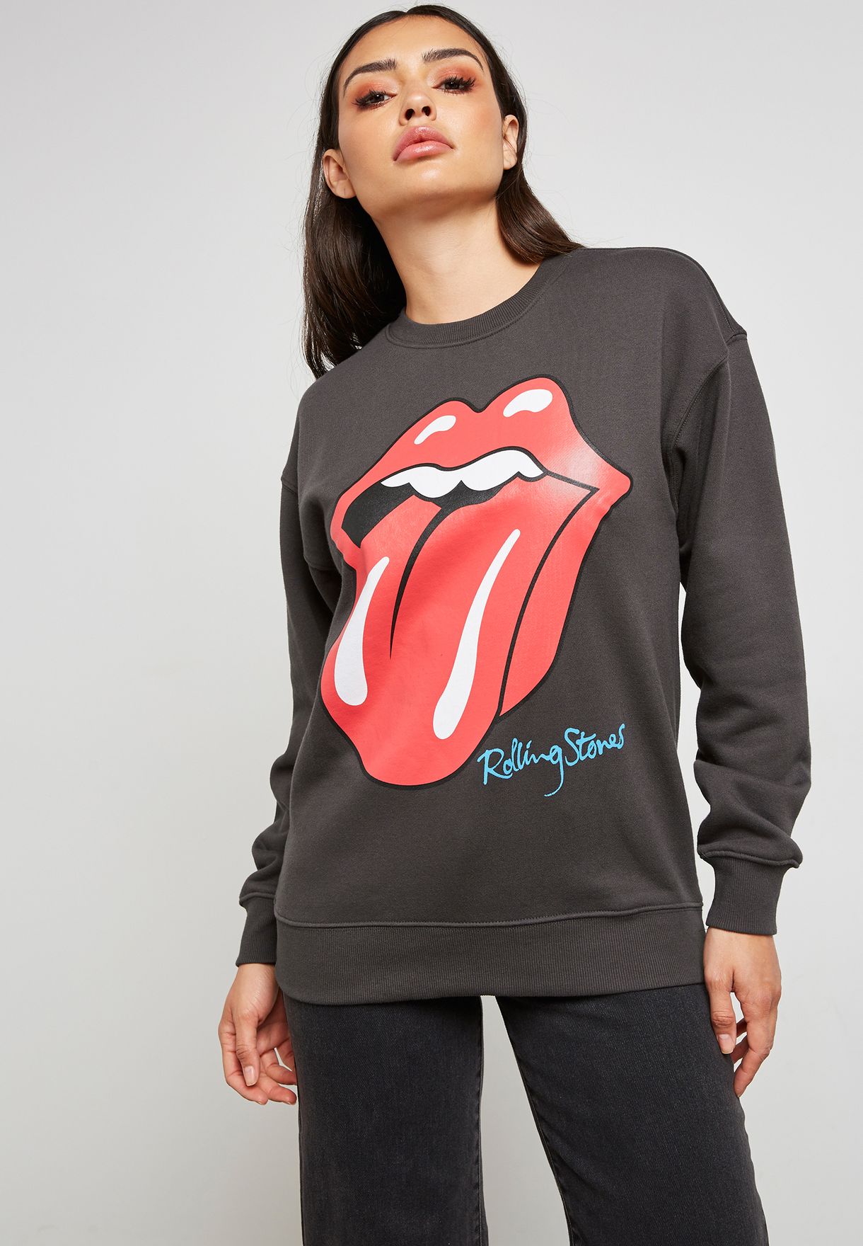 rolling stones sweatshirt women's