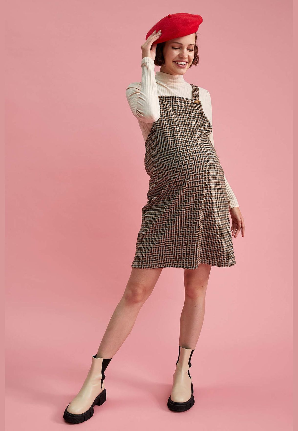 maternity dungaree dress