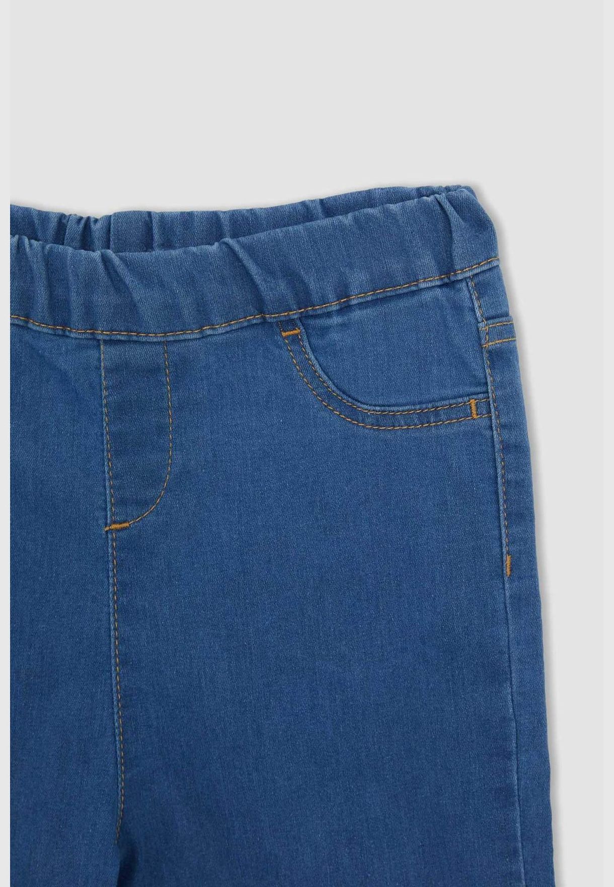 Slim Fit Elasticated Waist Jean Trousers