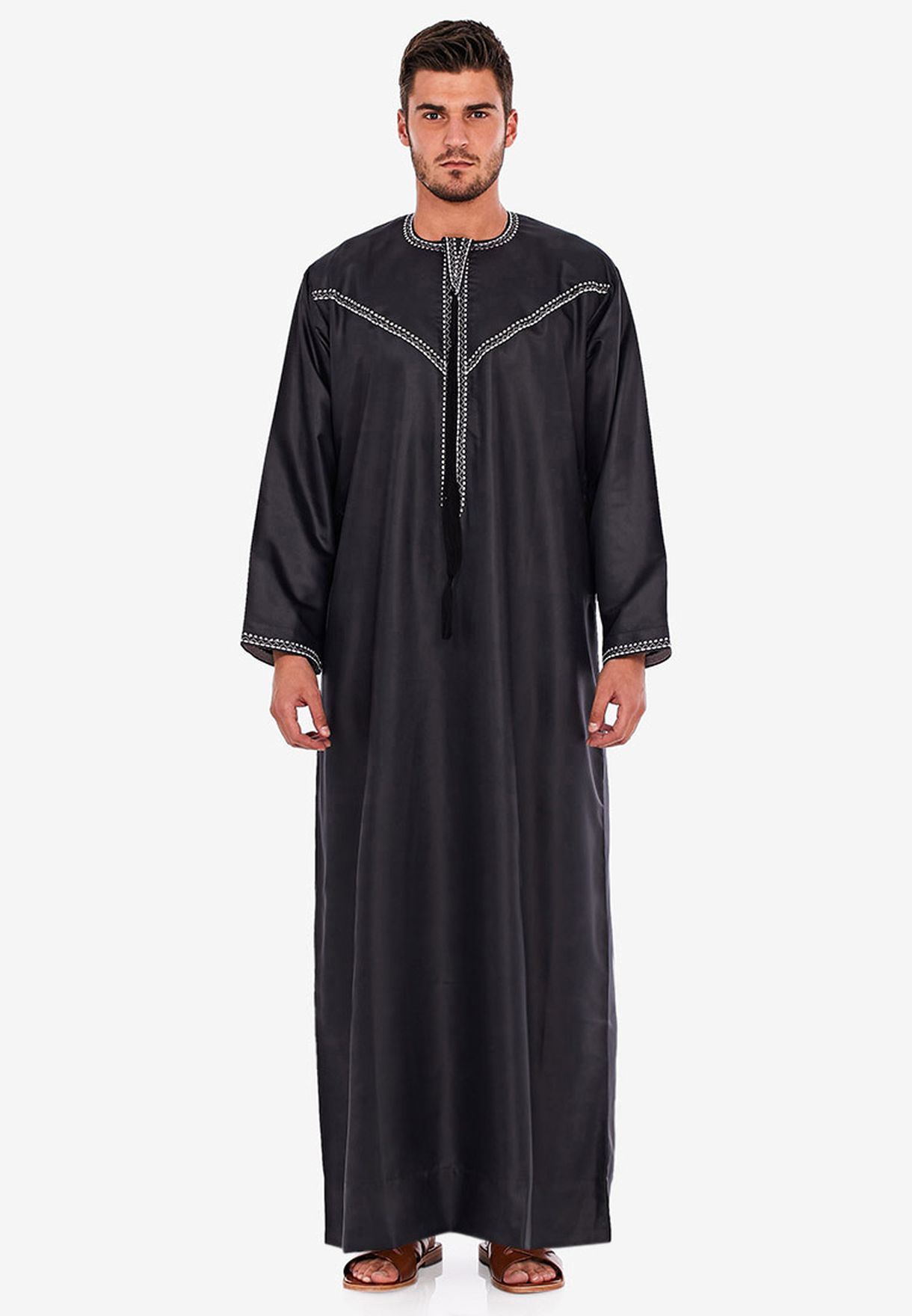 Buy black Kandoura for Men in Dubai, Abu Dhabi