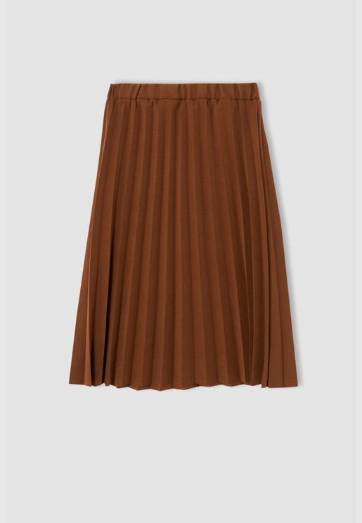 Elasticated Waist Midi Skirt