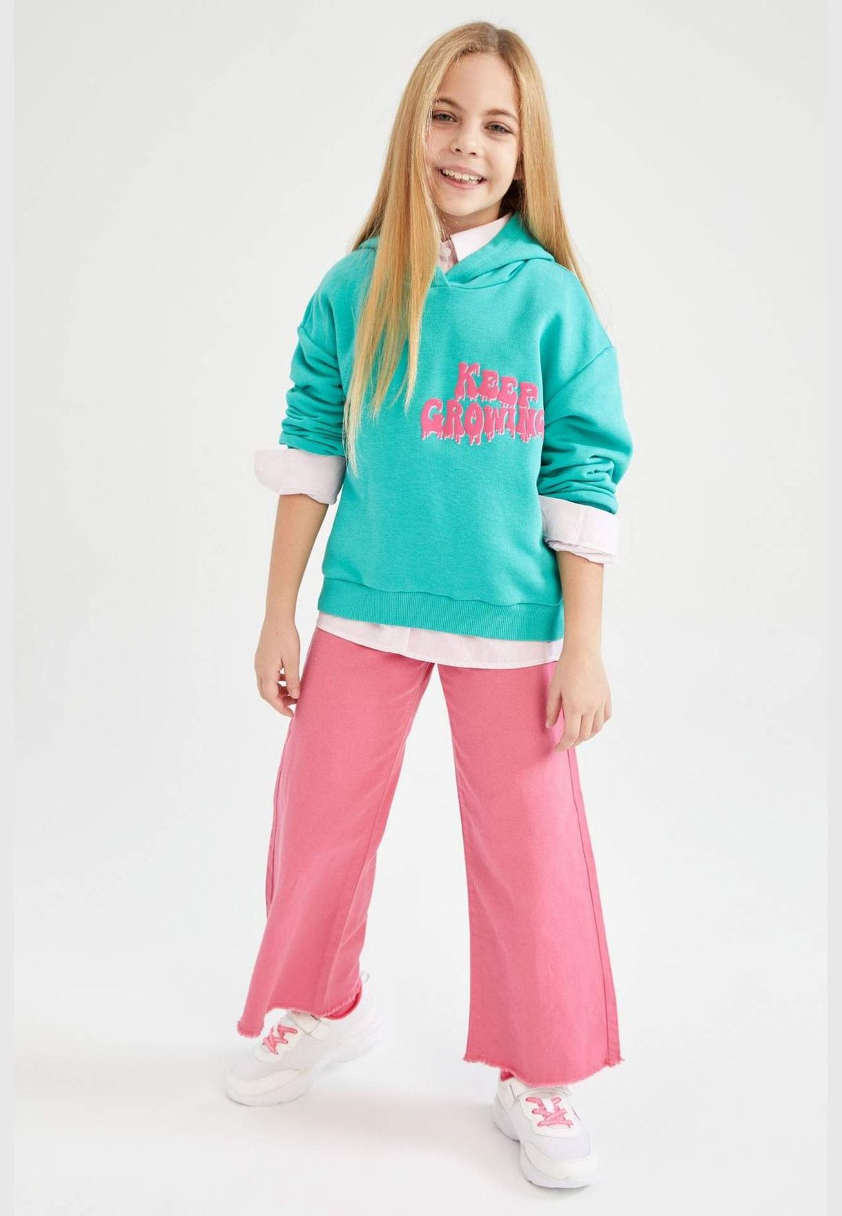 Girl Long Sleeve Knitted Sweatshirt