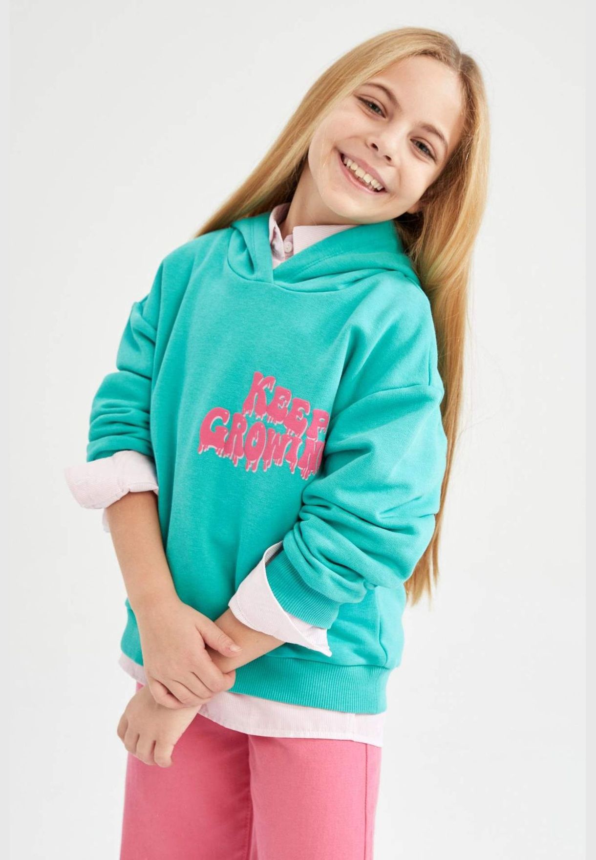 Girl Long Sleeve Knitted Sweatshirt