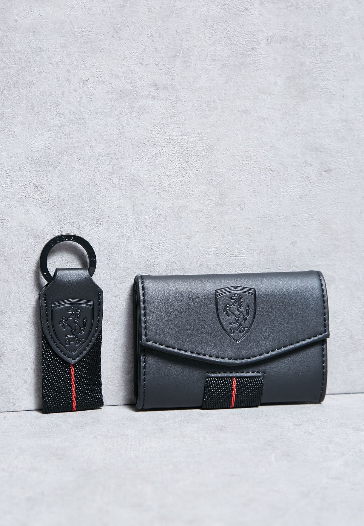 Buy Puma Black Ferrari Wallet Keyring Set For Men In Mena Worldwide 07451601