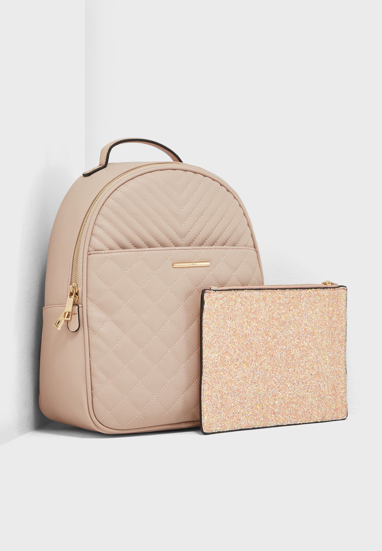 Ligeramente Exclusivo Tranvía Buy Aldo pink Glitter Front Backpack for Women in MENA, Worldwide