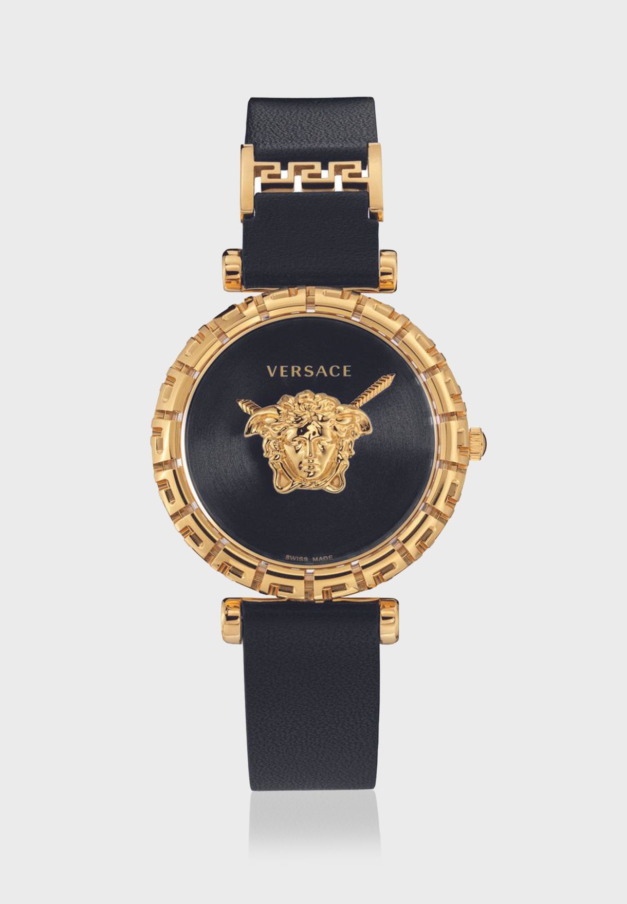 versace women's leather watch