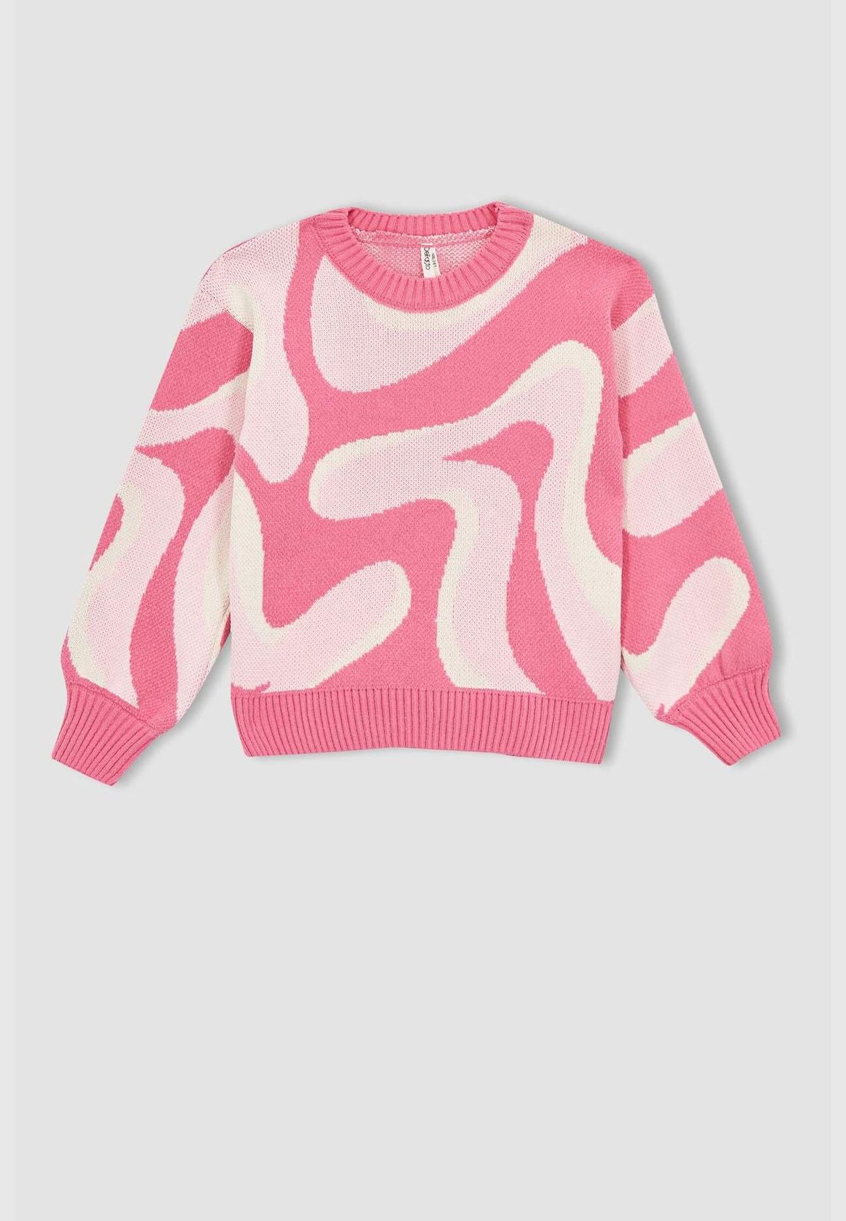 Girl Crew Neck Long Sleeve Tricot Pullover