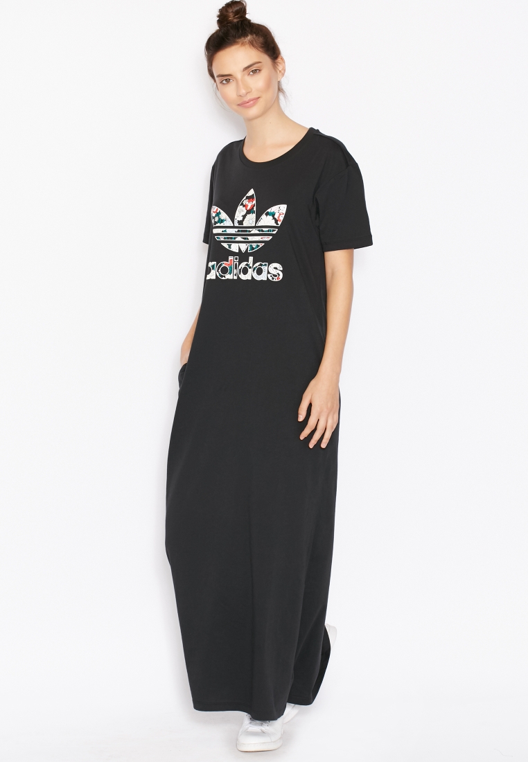 Snestorm Indsigt benzin Buy adidas Originals black Trefoil Maxi Dress for Women in MENA, Worldwide