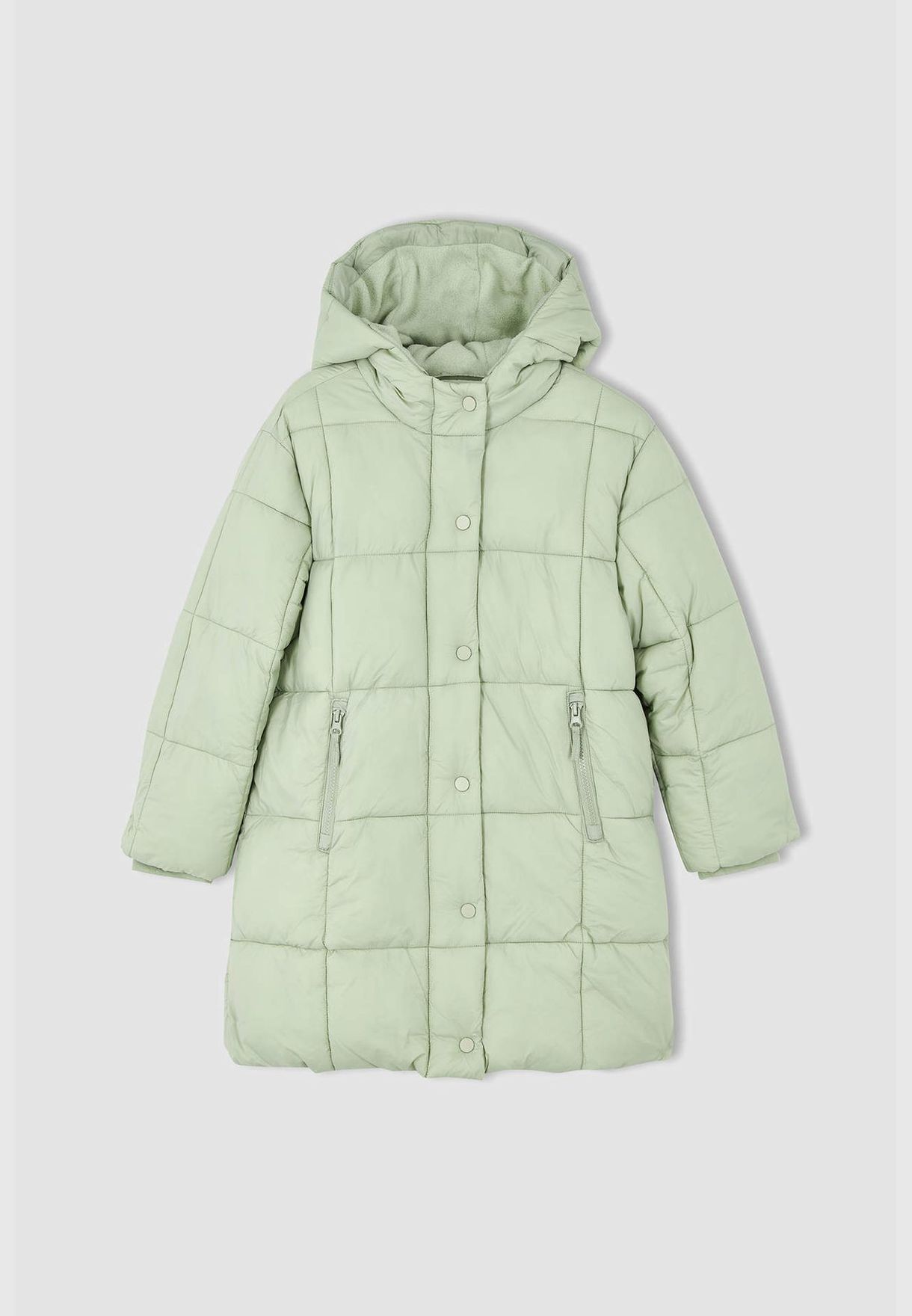 Girl Hooded Long Sleeve Coat