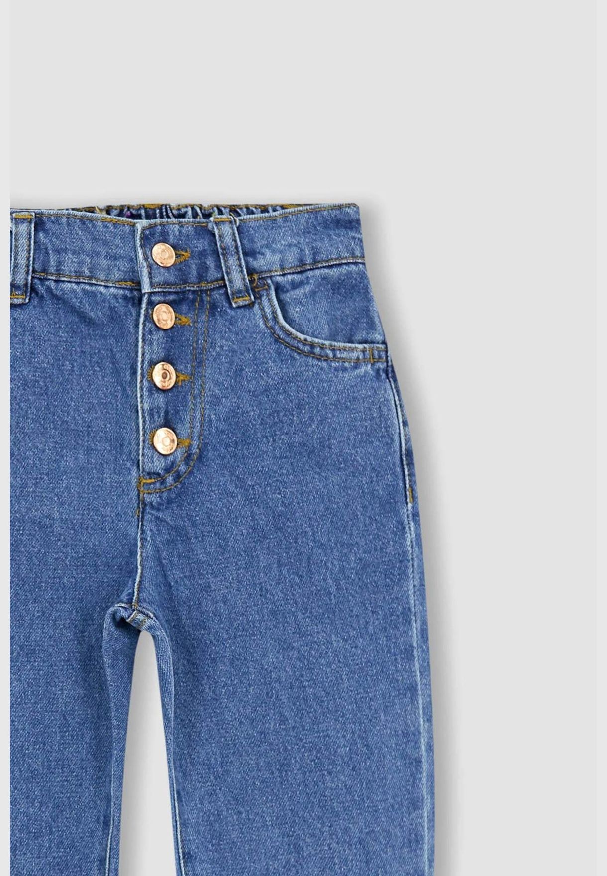 Girl Jogger Fit Denim Trousers
