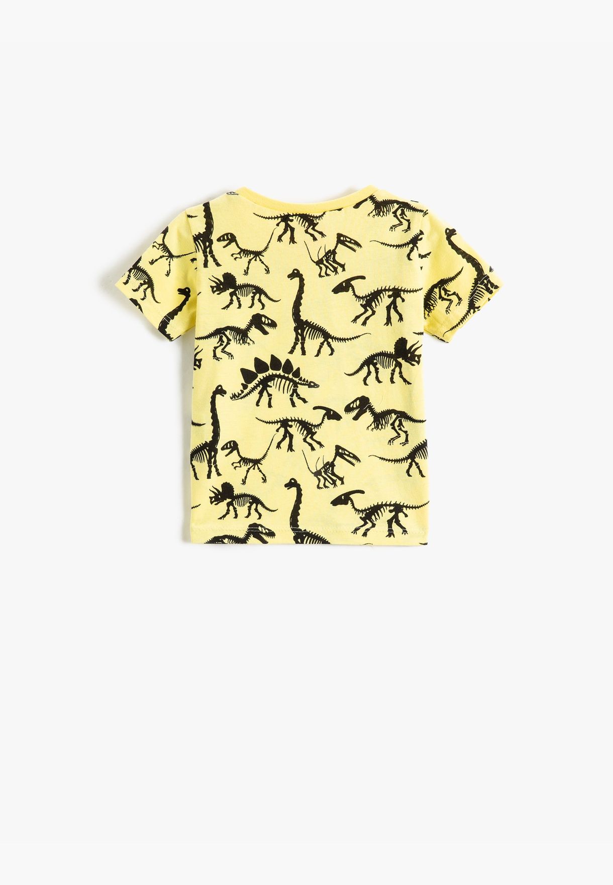 Short Sleeve Crew Neck T-Shirt Dinasour Printed
