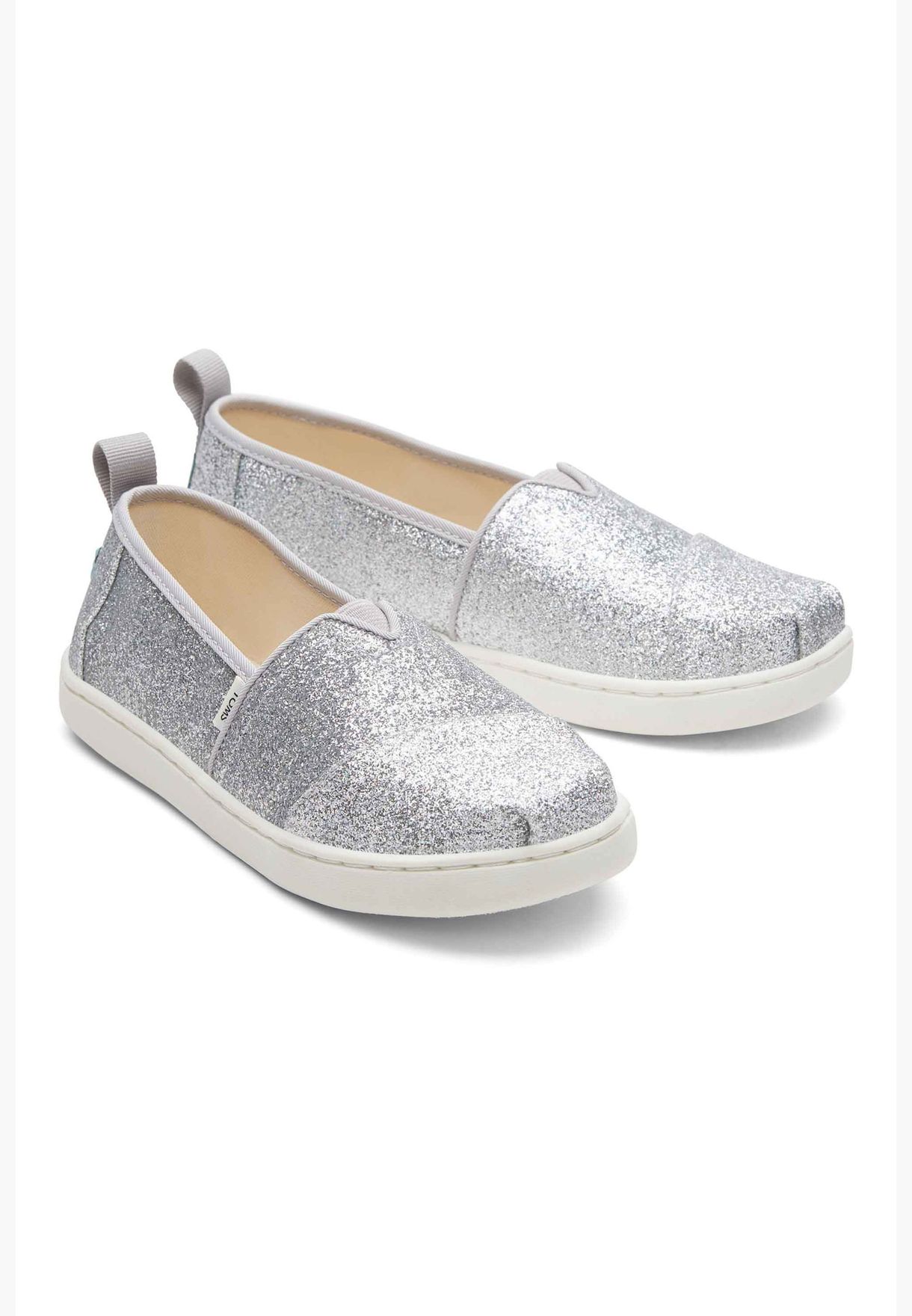 Toms Girl's Alpargata Shoes, 10017760, Silver, 36 EU