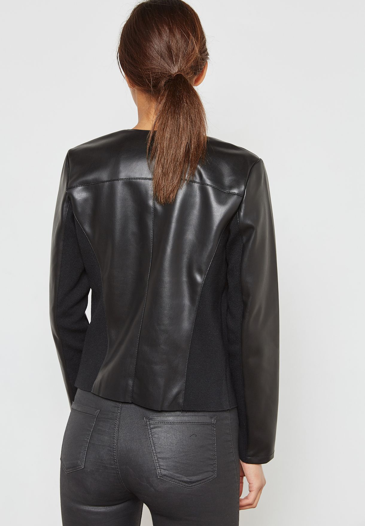 dorothy perkins waterfall leather jacket