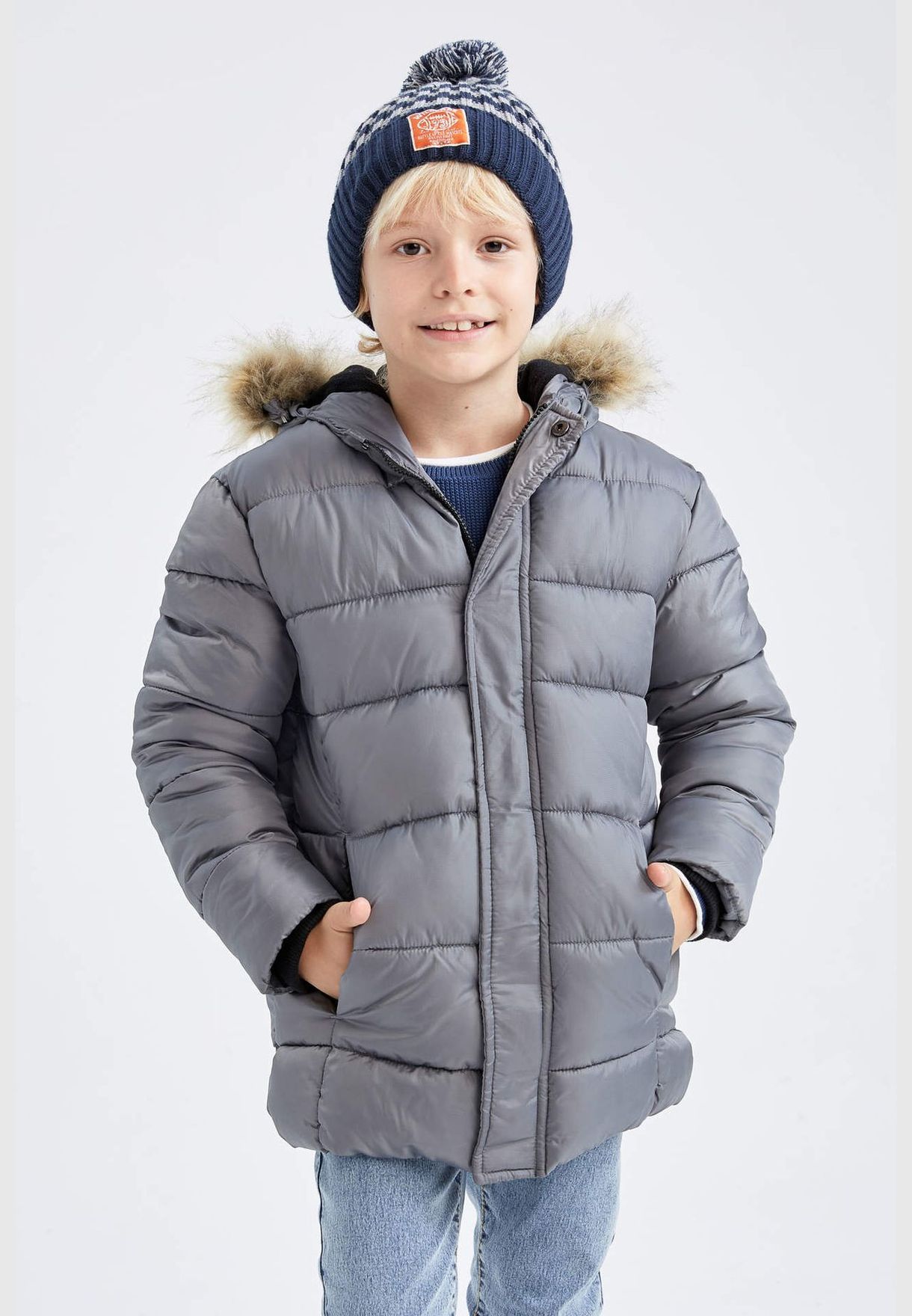Boy Hooded Long Sleeve Jacket