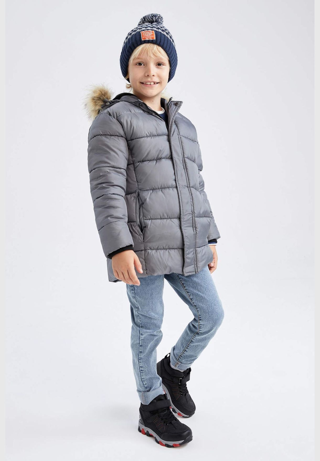 Boy Hooded Long Sleeve Jacket