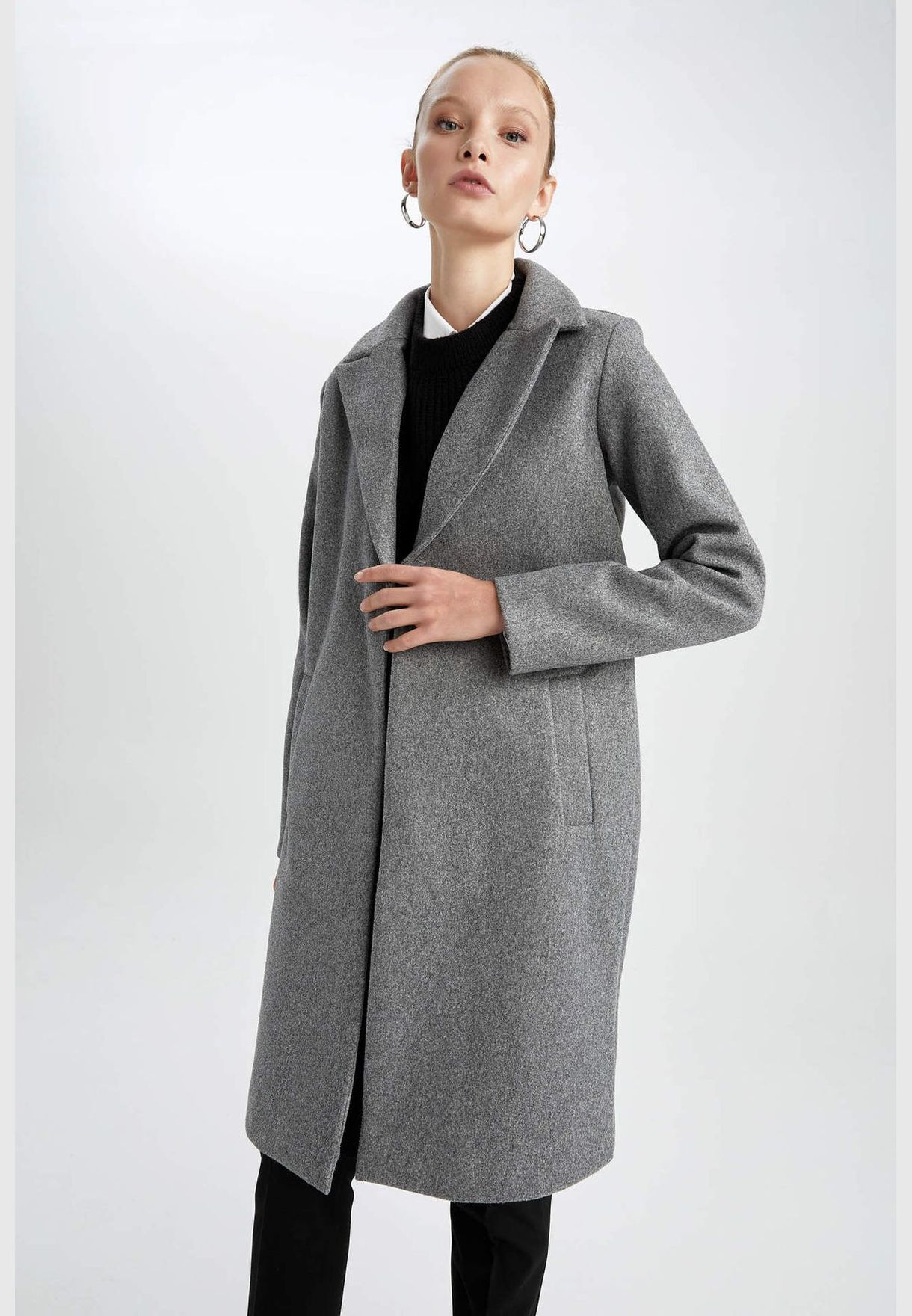 Buy Defacto grey Woman Relax Fit Outer Wear Cachet for Women in Riyadh ...