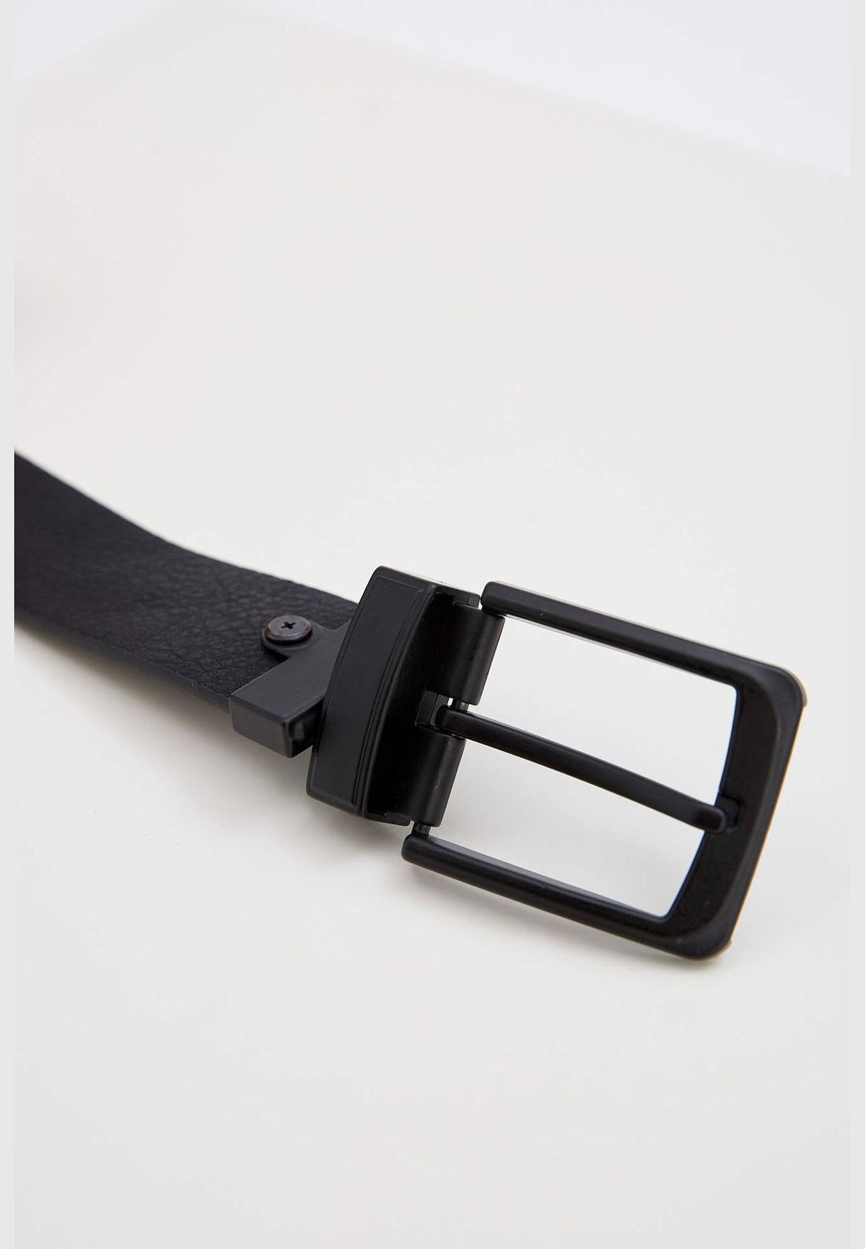 Faux Leather Belt With Double Side