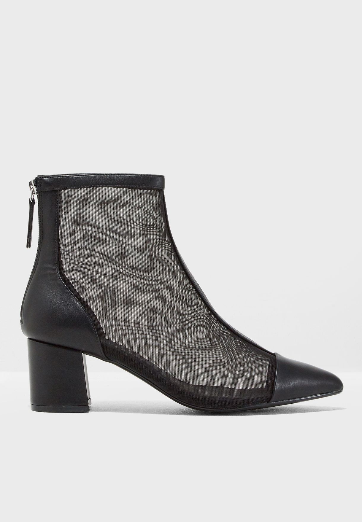 Buy Topshop black Briony Mesh Boot for 